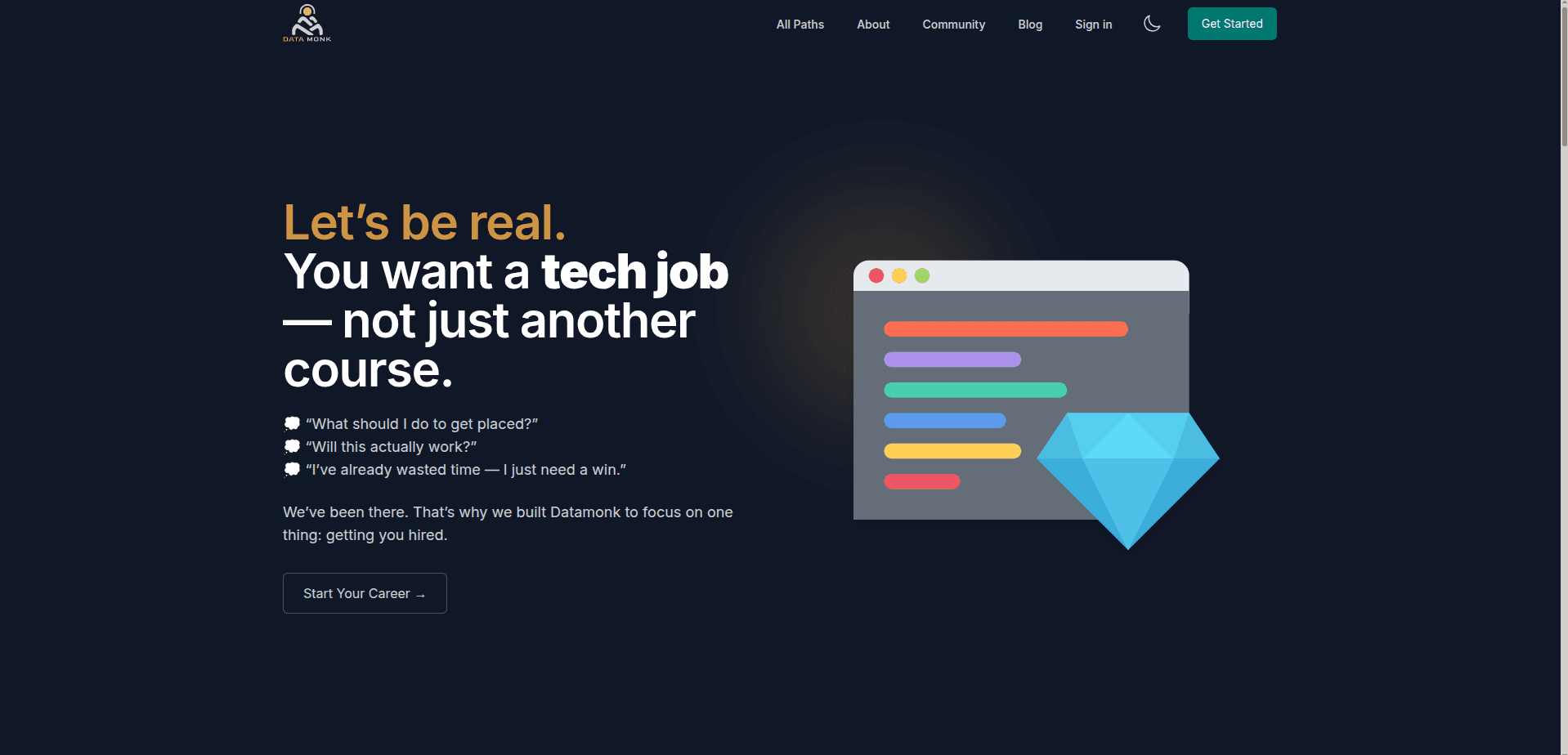Datamonk Learn platform